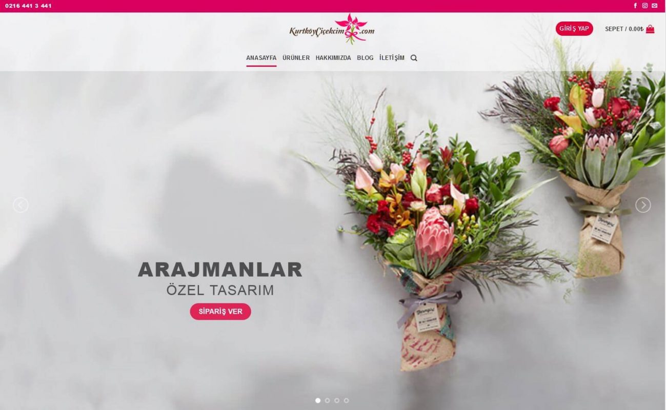 Kurtköy Çiçekçi Web Sitesi